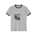 Nvnth Play It Loud Piano Ringer Tee — detail shot showing PLAY IT LOUD lettering and piano illustration