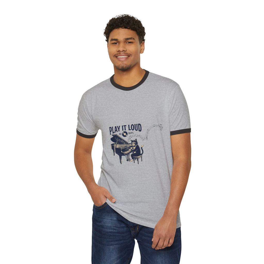 Play It Loud Piano Ringer Tee