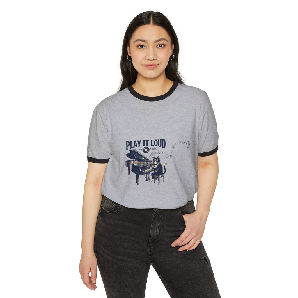 Play It Loud Piano Ringer Tee