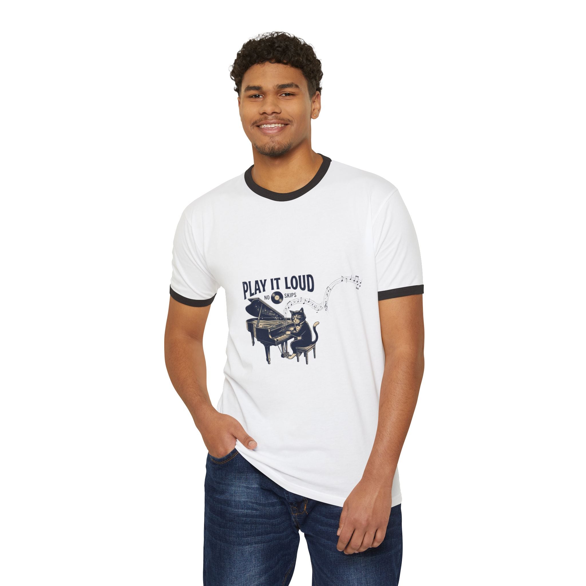 Play It Loud Piano Ringer Tee
