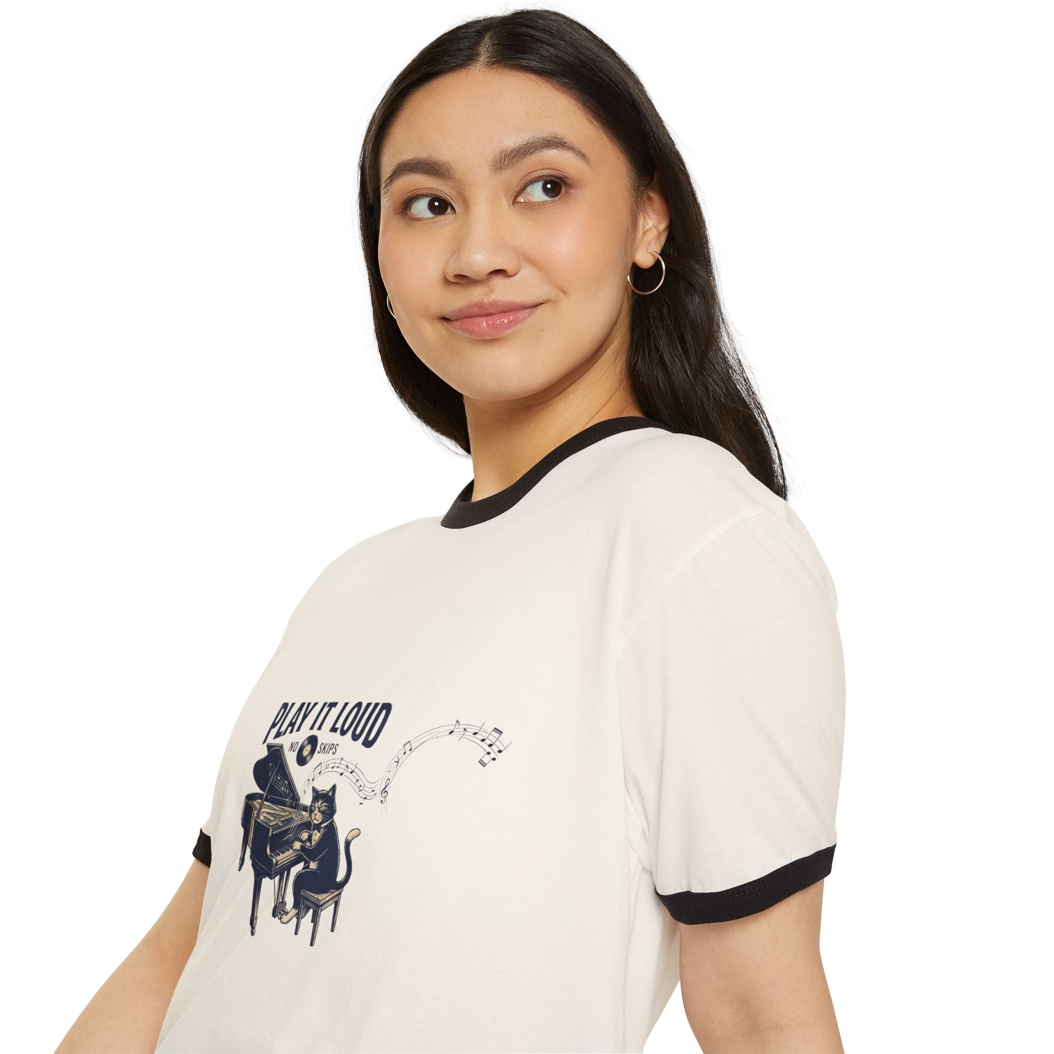 Play It Loud Piano Ringer Tee