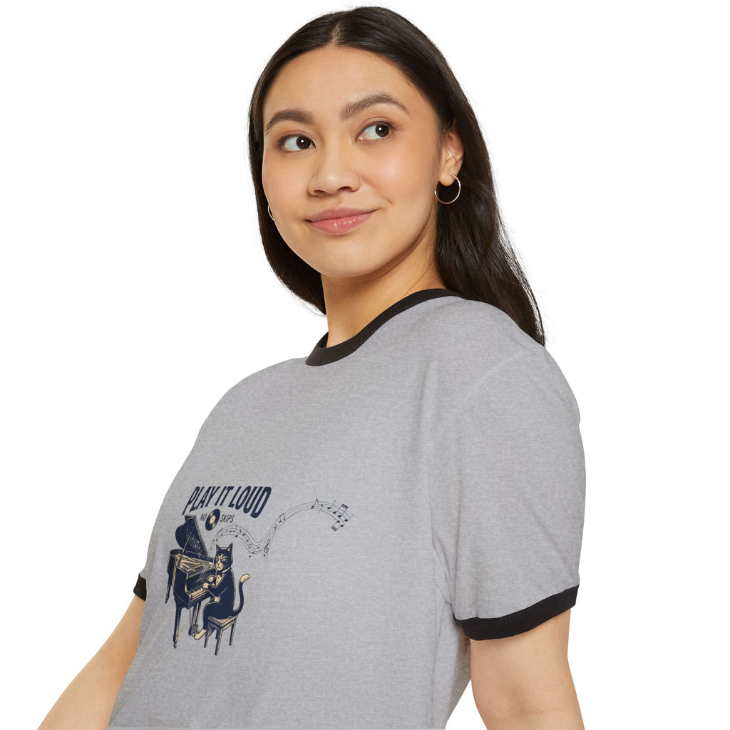 Play It Loud Piano Ringer Tee