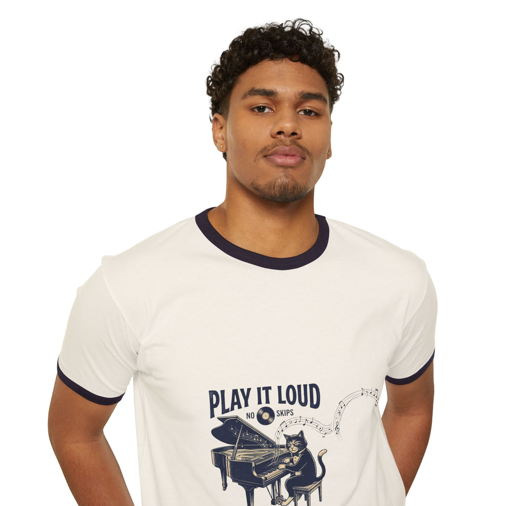 Play It Loud Piano Ringer Tee