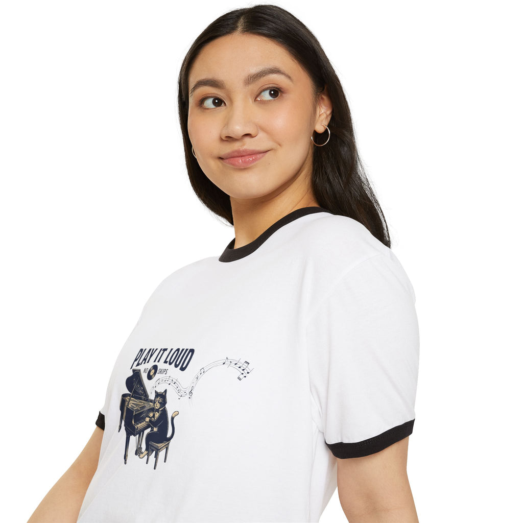 Play It Loud Piano Ringer Tee